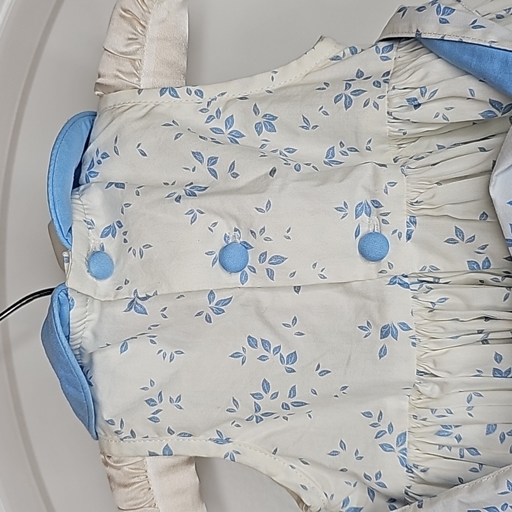 Antoinette Paris Blue Floral Formal Dress -12 Months - Birthday Dress!! - Picture 4 of 5